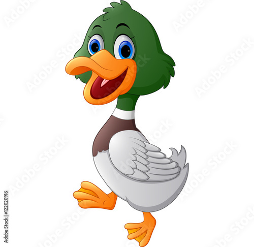Cute cartoon duck