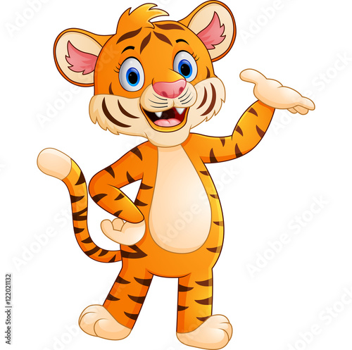 Cute baby tiger cartoon