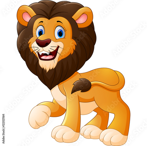 Fototapeta Naklejka Na Ścianę i Meble -  Cute lion cartoon