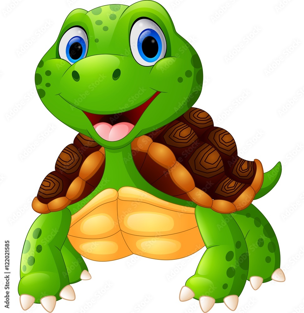 Naklejka premium Cute turtle cartoon 