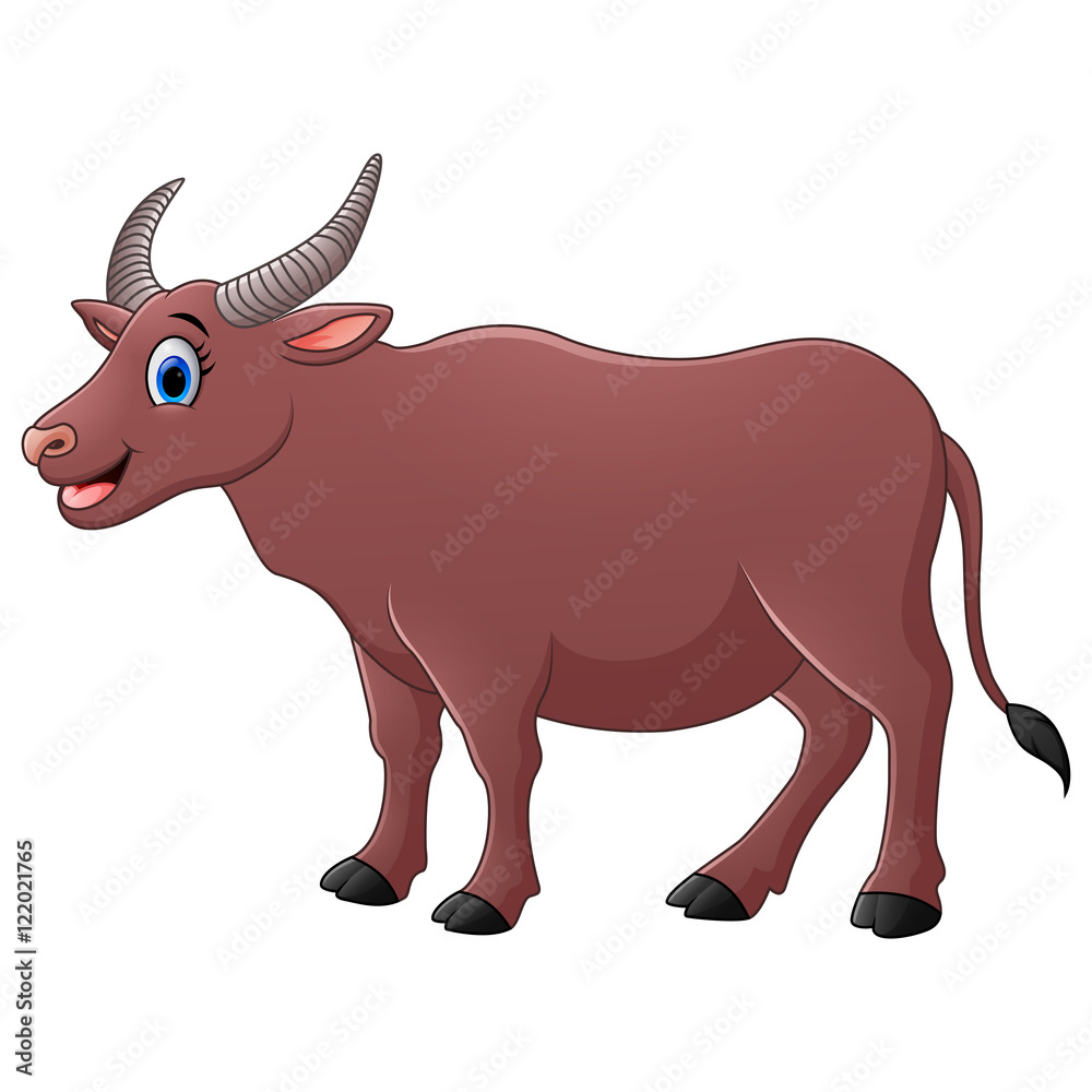 Fototapeta premium Cartoon buffalo