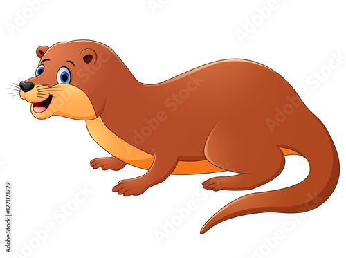 Cute weasel cartoon