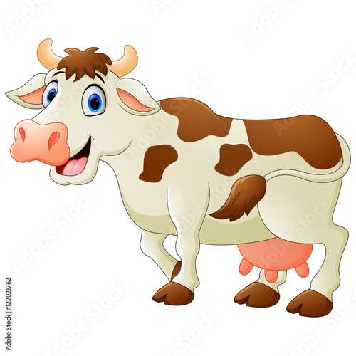 Happy cartoon cow