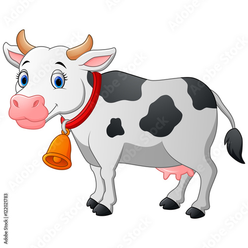 Happy cartoon cow