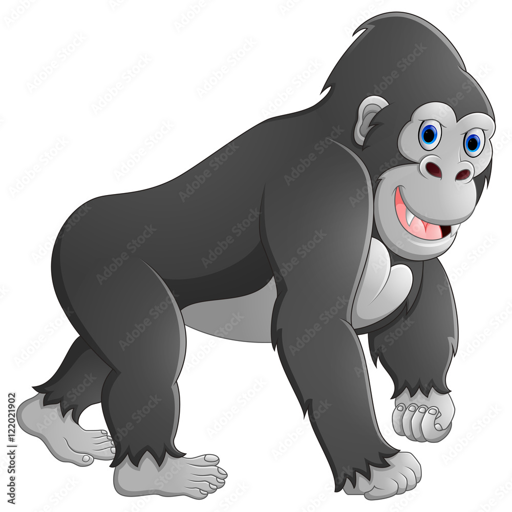 Naklejka premium Cartoon Gorilla 