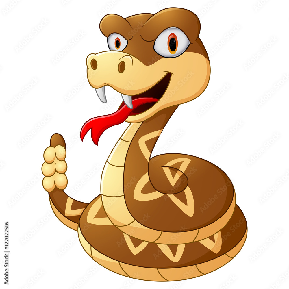 Fototapeta premium Cartoon rattlesnake