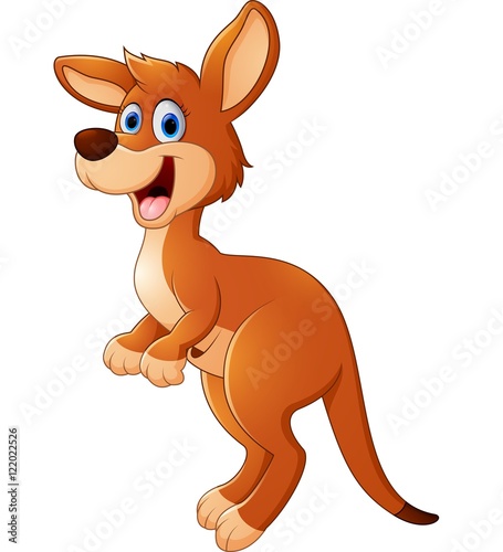 Jumping kangaroo cartoon