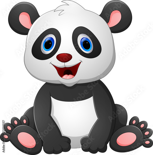 Fototapeta Naklejka Na Ścianę i Meble -  Cute baby panda sitting 