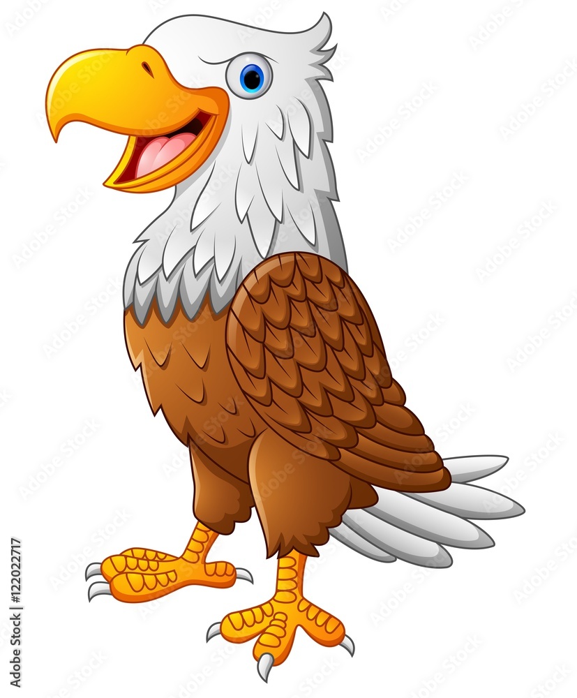Fototapeta premium Cartoon eagle posing
