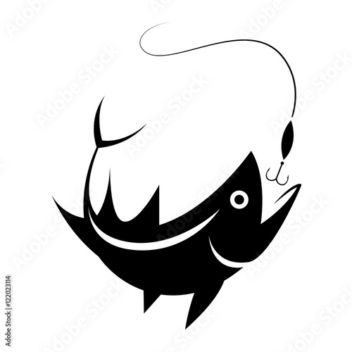 graphic fishing, vector