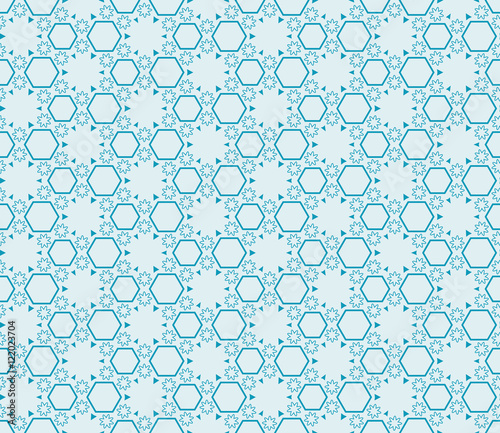 seamless pattern with abstract floral and leave style