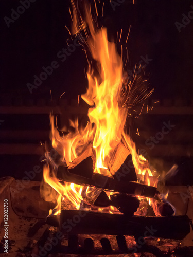 Sparkling bonfire
