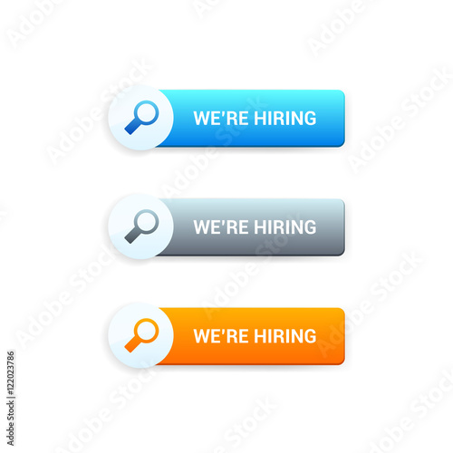 We're Hiring Buttons