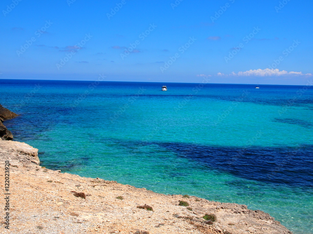 Blue sea in Majorca, Spain