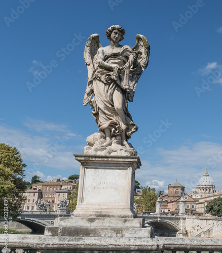 Angel on bridge Sant'angelo, Rome, Italy.