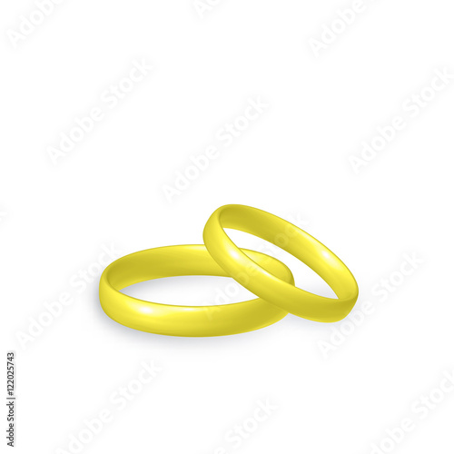 Gold wedding rings, 3d objects