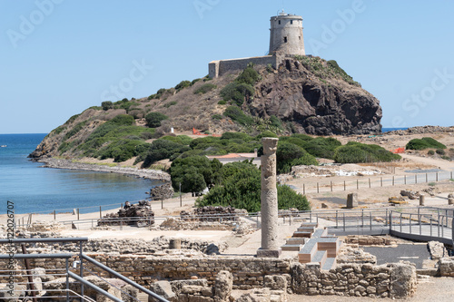 Ancient spanish tower of Coltellazzo, Nora, Pula, Sardinia, Italy
 photo