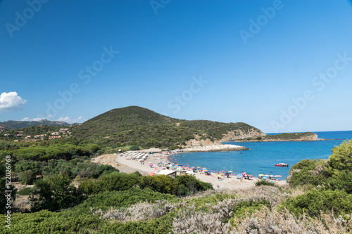 Su Portu beach in Chia, Sardinia, Italy 