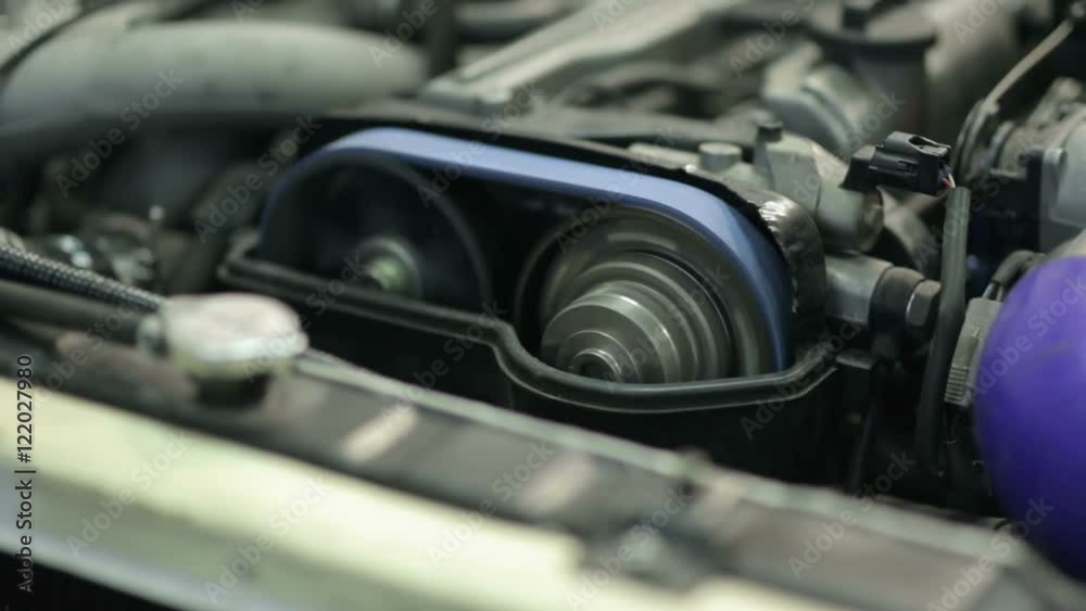 Engine test in the car Engine test in the car