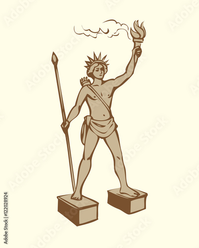 Vector symbols of The Seven Wonders of Ancient WORLD