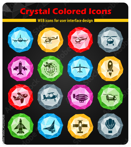 air transport icon set