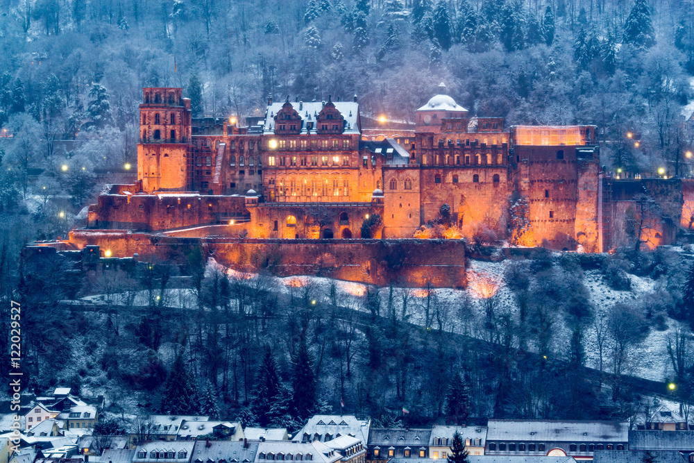Wunschmotiv: Heidelberger Schloss im Winter #122029527