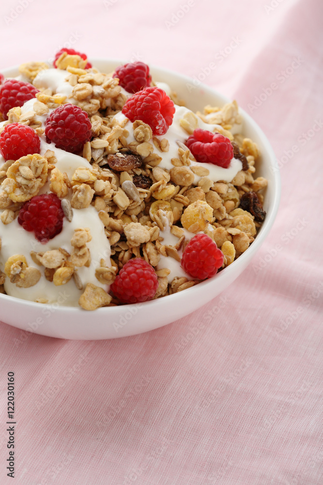 Breakfast bowl with muesli Breakfast bowl with muesli
