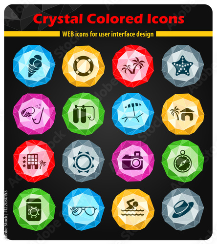 Beach simply icons