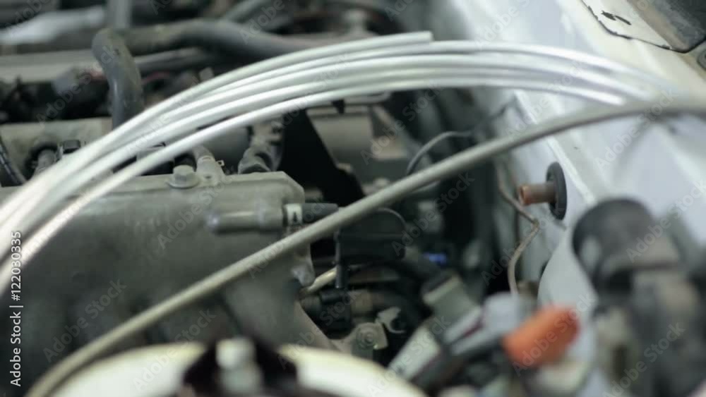 Close-up of the car engine Close-up of the car engine