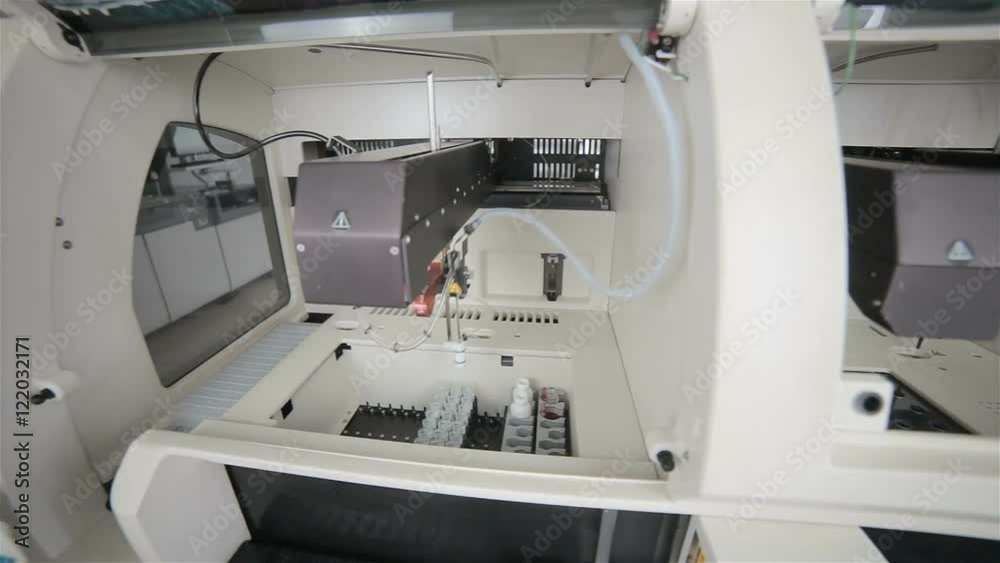Modern medical equipment making the analysis of bio materials. HD. Modern medical equipment making the analysis of bio materials. HD.