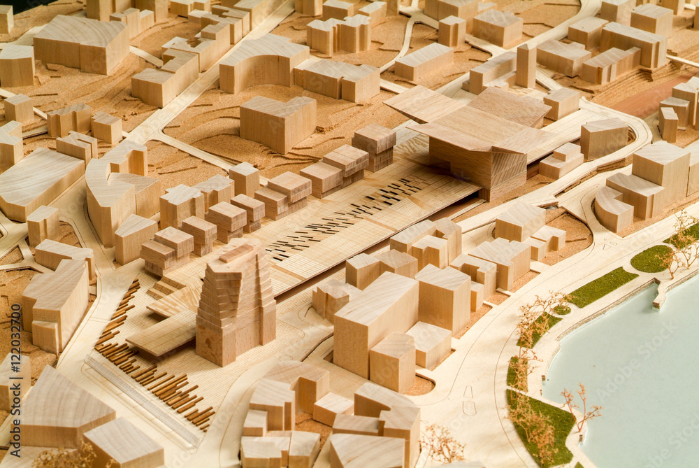 Site surrounding model for architectural presentation Site surrounding model for architectural presentation