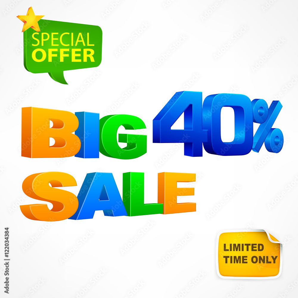 Big sale inscription 40 Big sale inscription 40