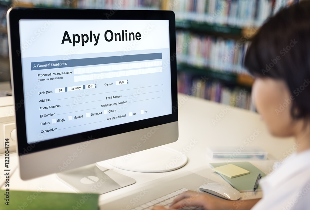 Apply Online Application College Form Concept Apply Online Application College Form Concept