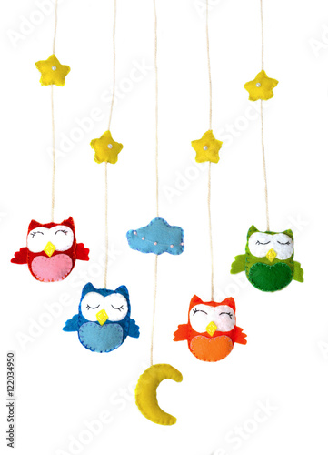Baby crib  mobile - kids toys, isolated on white background