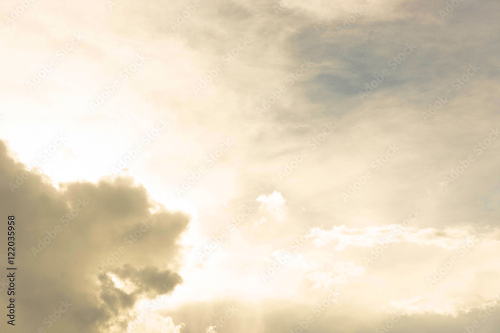 Obraz premium dark yellow sky background , sunset on dark blue sky