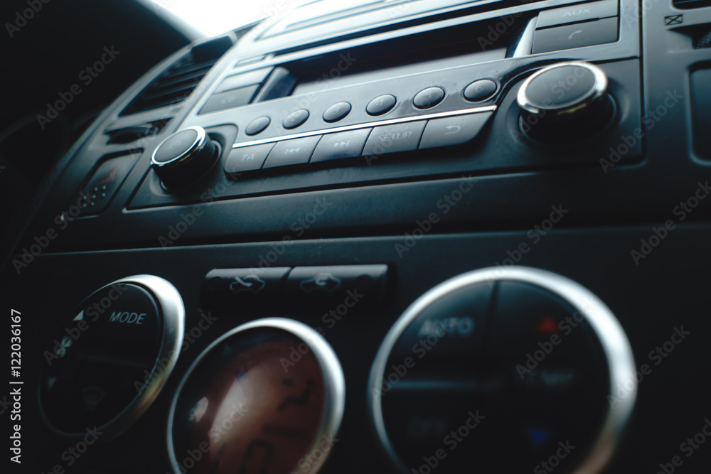 Close-up of car dashboard Close-up of car dashboard