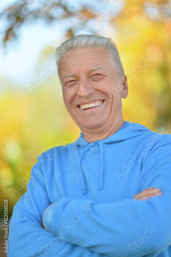 elderly man in park
