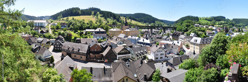 Panorama Urlaubsort Ludwigsstadt in Bayern