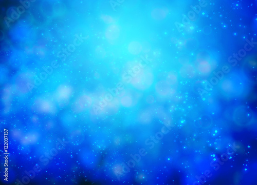 Blue bokeh background for Christmas design