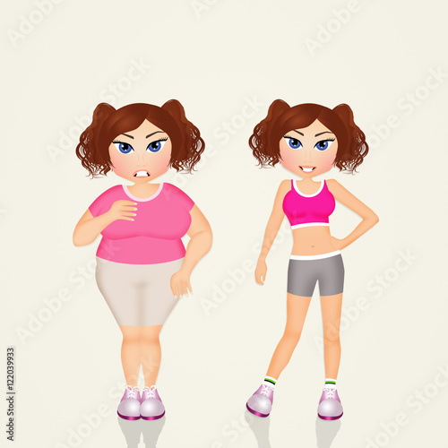 overweight women before and after sport