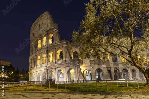 Colosseum at night, Rome, Italy