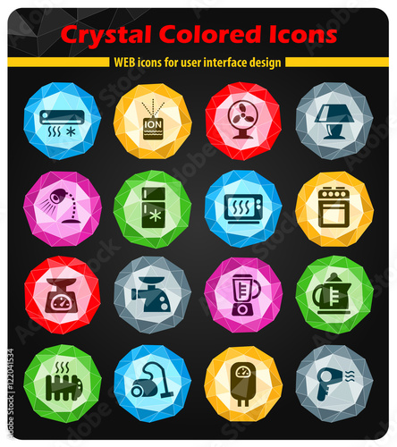 home appliances icon set