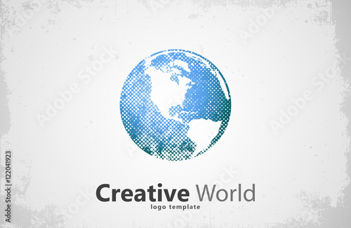 Globe logo. Creative world design. Creative logo. Planet design
