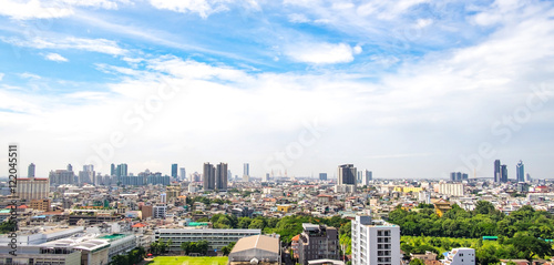 Cityscape  view of bangkok Thailand in sunny day photo