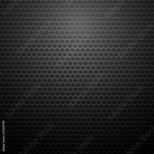 Metallic Perforated Texture. Dark Carbon Pattern. Fiber Pattern