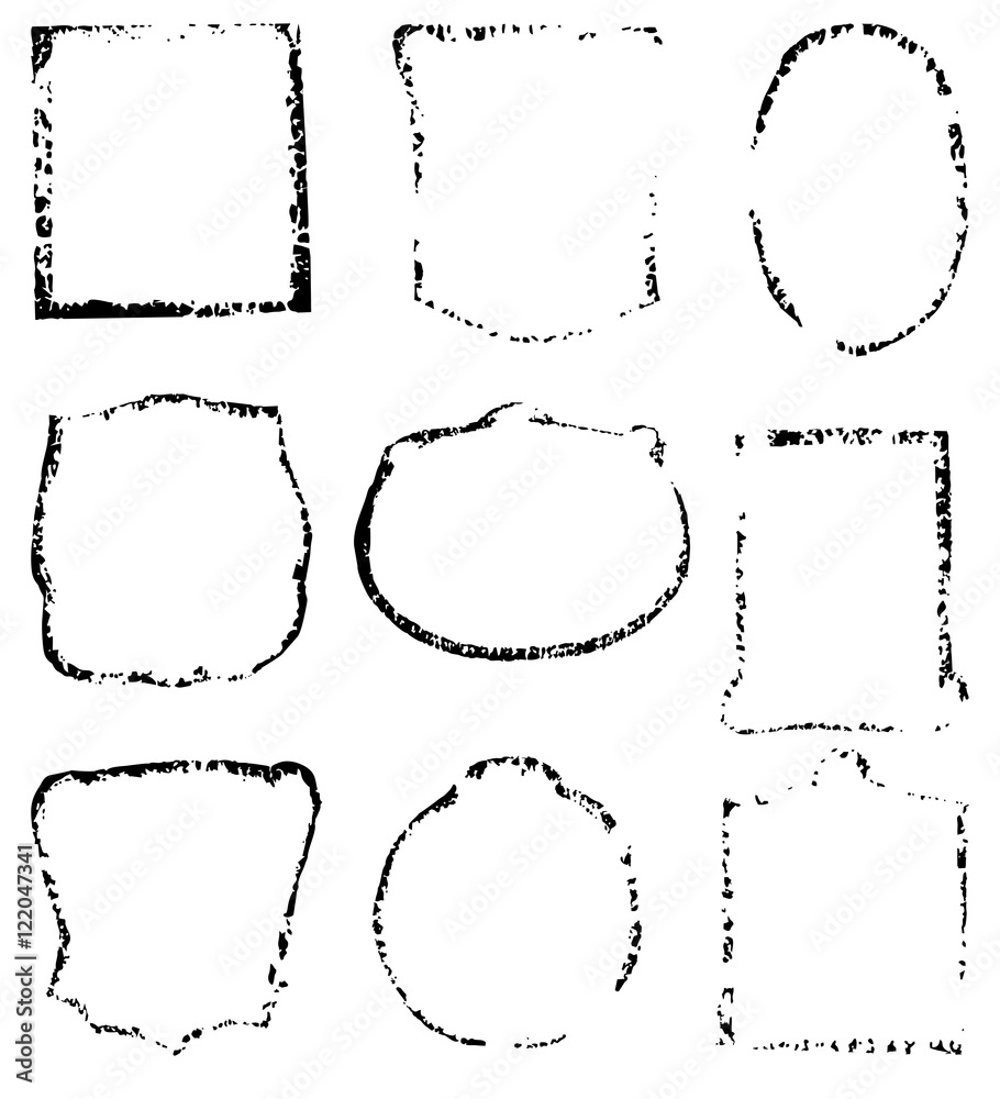 vector set of grunge frames