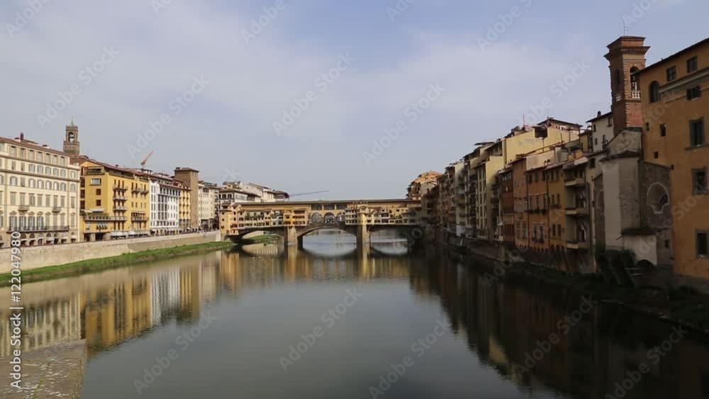 Firence Italy river bridges and Houses Firence Italy river bridges and Houses