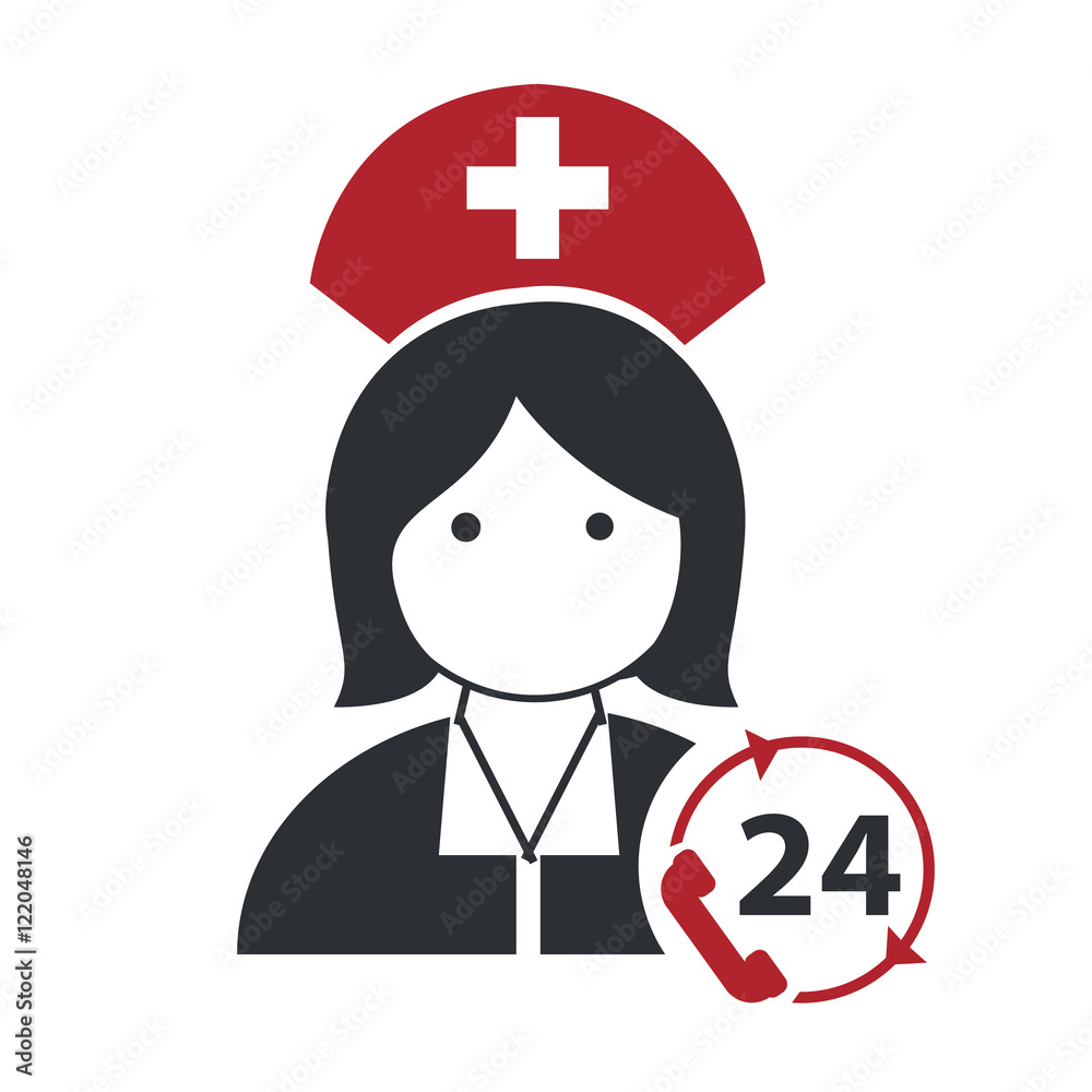 Nurse, Doctor icons flat vector illustration design Nurse, Doctor icons flat vector illustration design