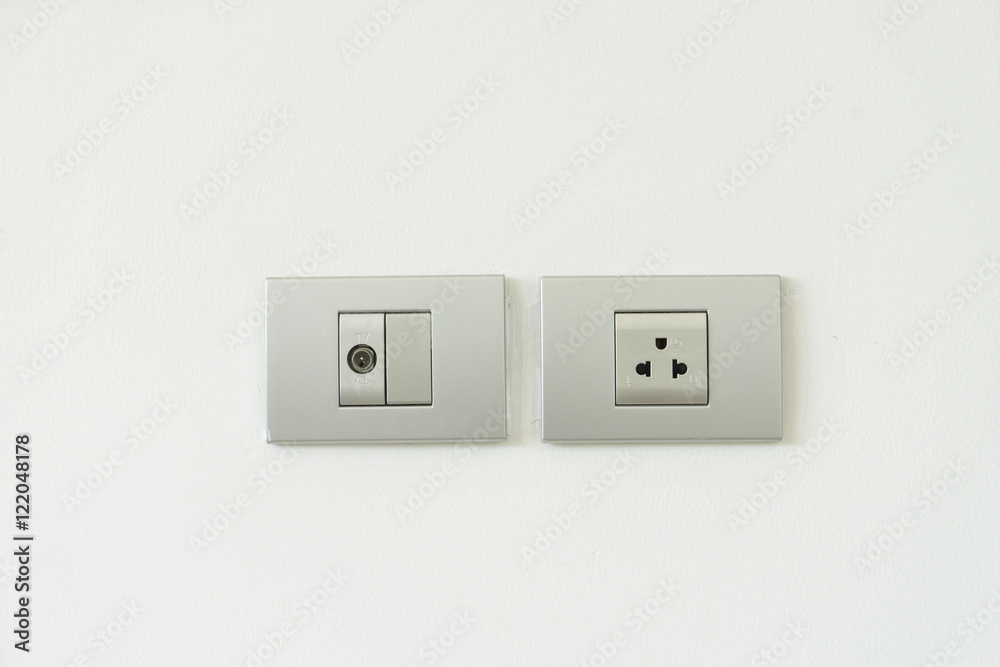 electronic switch house on white wall electronic switch house on white wall