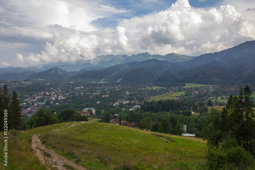 Fototapeta premium Zakopane - Gubałówka, widok na Tatry